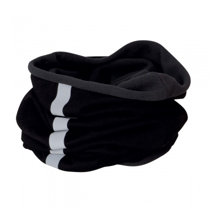 Reflexní zimní fleecový nákrčník - černý